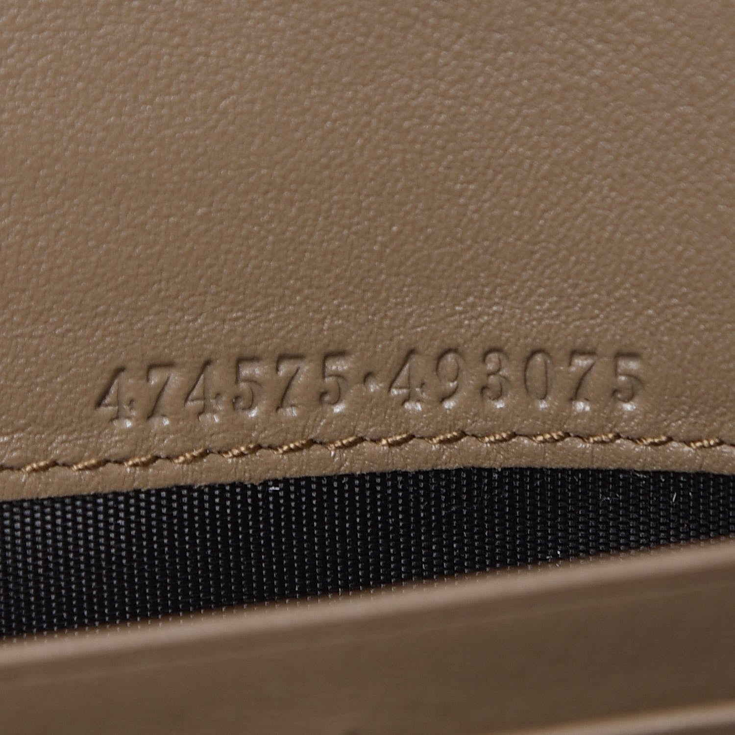 Gucci Velvet Matelasse GG Marmont Chain Wallet Taupe 7 of 7