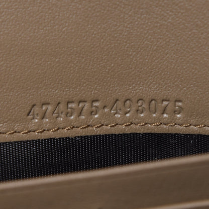 Gucci Velvet Matelasse GG Marmont Chain Wallet Taupe 7 of 7