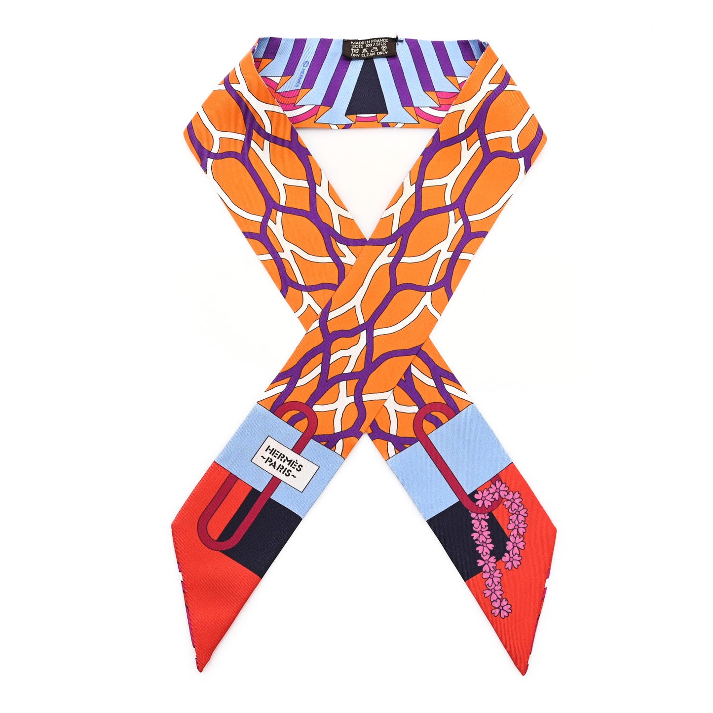 Silk Ballet Aquatique Twilly Rouge Orange Ciel