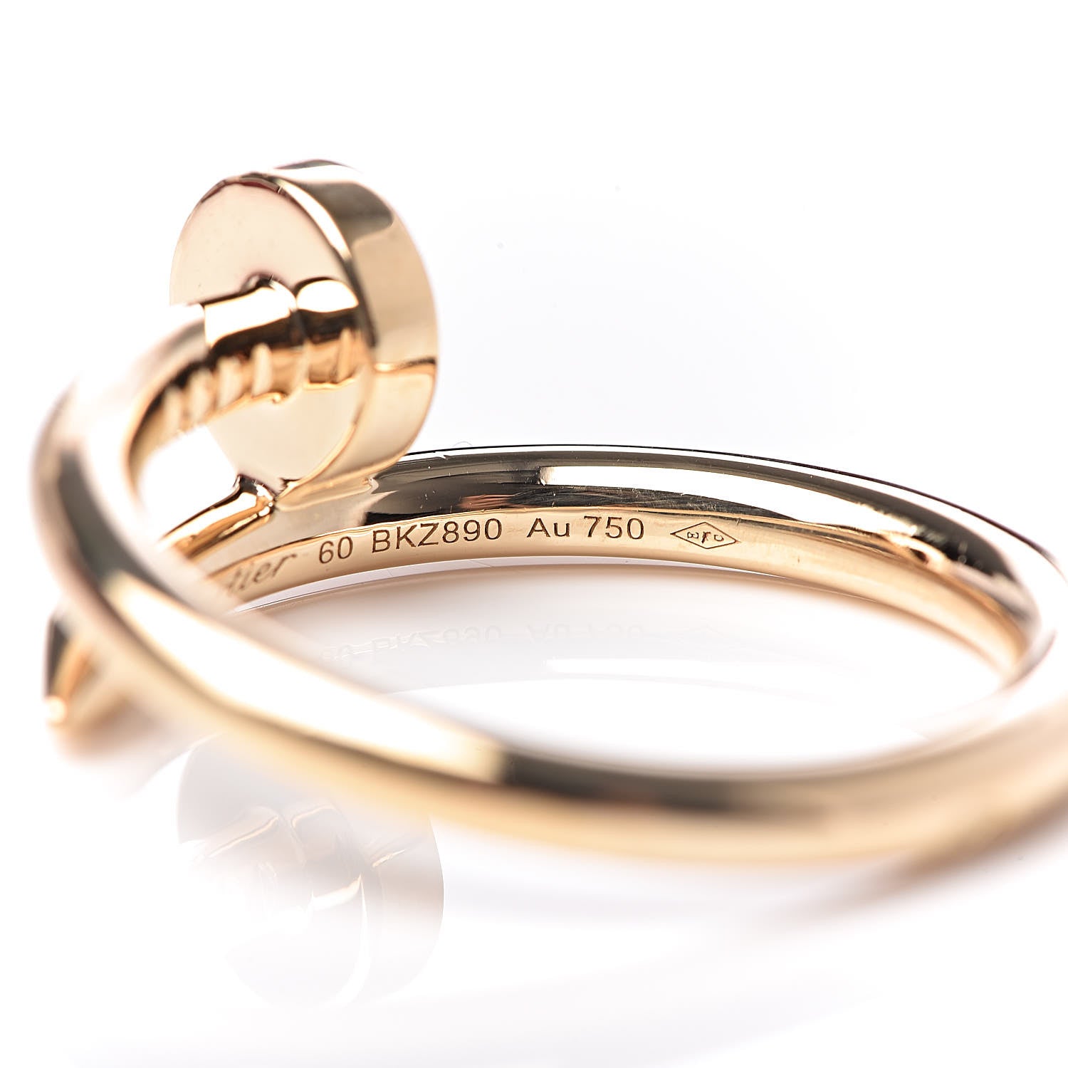 Cartier 18K Yellow Gold Juste Un Clou Ring 60 9 5 of 6