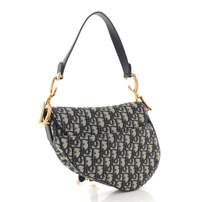 Christian Dior Oblique Saddle Bag Blue 2 of 10
