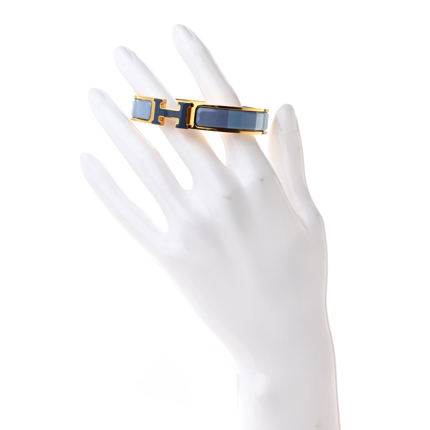 Enamel Narrow Clic Clac H Bracelet PM Rainbow Bleu