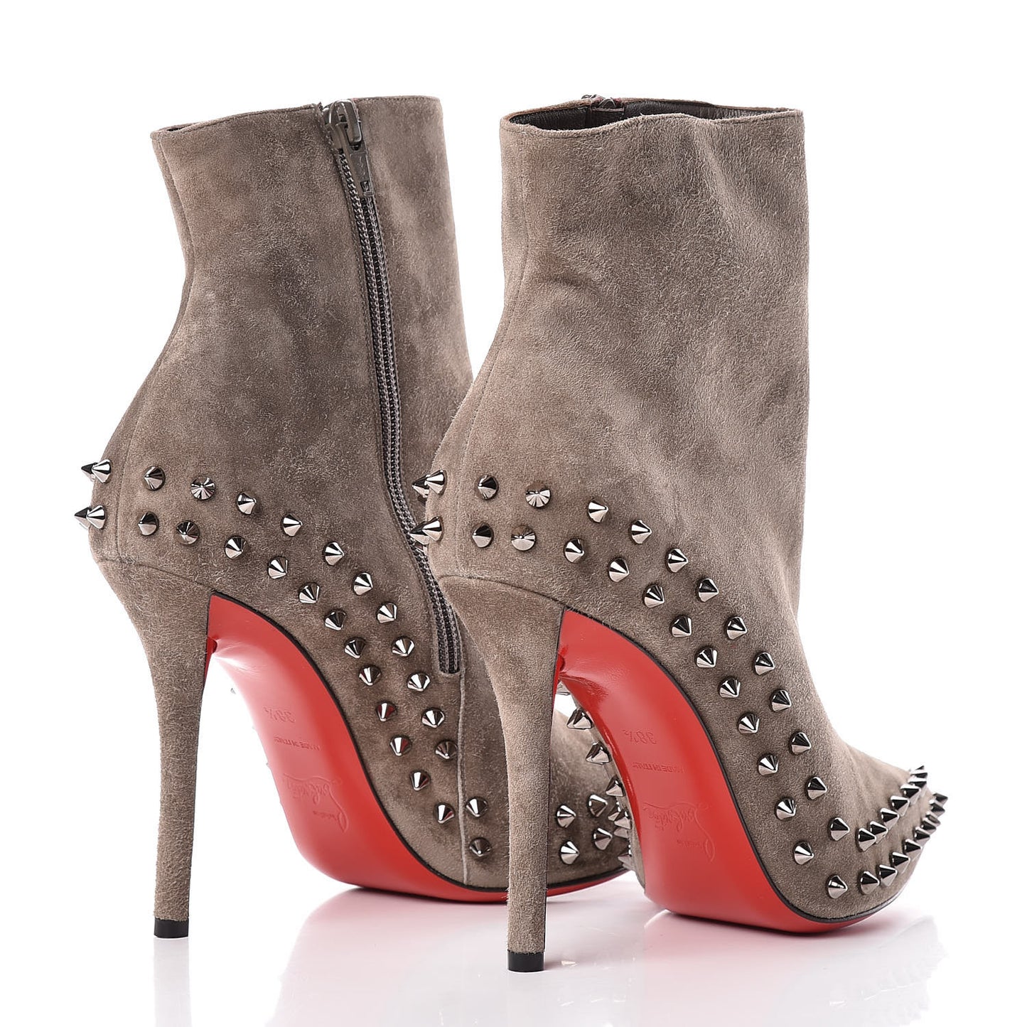 Veau Velours Willetta 100 Ankle Boots 38.5 Cendre Gun