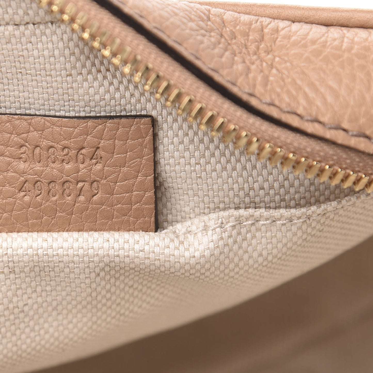 Pebbled Calfskin Small Soho Disco Bag Rose Beige