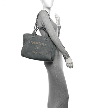 Chanel Denim Small Deauville Tote Light Blue 2 of 11