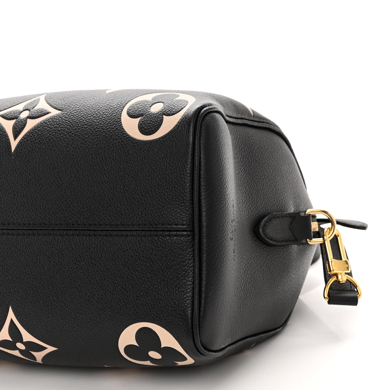 Louis Vuitton Empreinte Monogram Giant Speedy Bandouliere 25 Black Beige 9 of 9