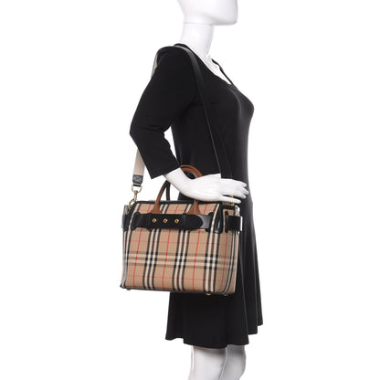 Burberry Calfskin Vintage Check Triple Stud Mini Belt Bag Archive Beige 2 of 11