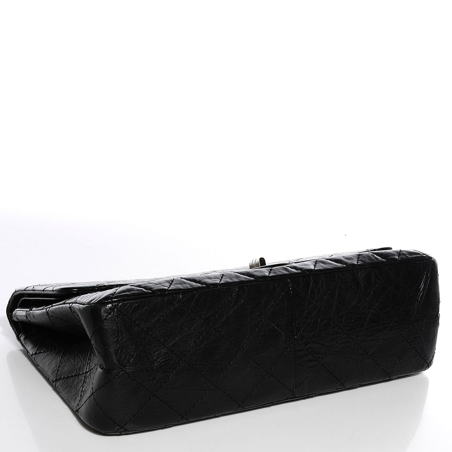 Aged Calfskin Quilted 2.55 Reissue 227 Flap Black