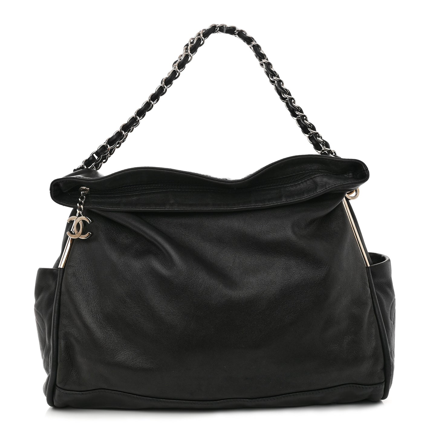 Lambskin Large Ultimate Soft Tote Black