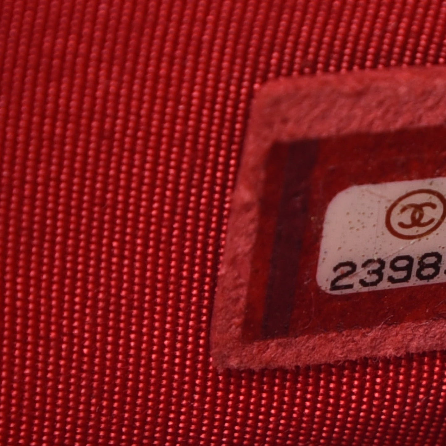 Grained Calfskin Quilted Small CC Box Flap Red