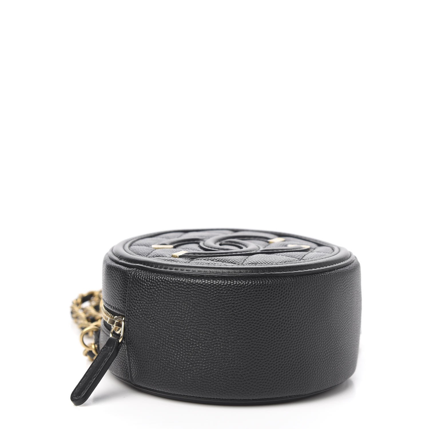 Chanel Caviar Quilted Round Filigree Crossbody Black 3 of 9