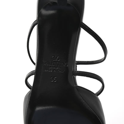 Valentino Garavani Calfskin Rockstud 60mm Wispy Mules 35 Black 6 of 9