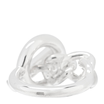 Hermes Sterling Silver GM Croisette Ring 54 6.75 3 of 5