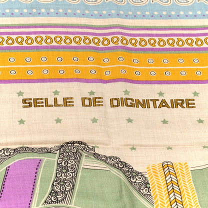 Hermes Cashmere Selle De Dignitaire Bandana Shawl 140 Vieux Rose Naturel 6 of 6
