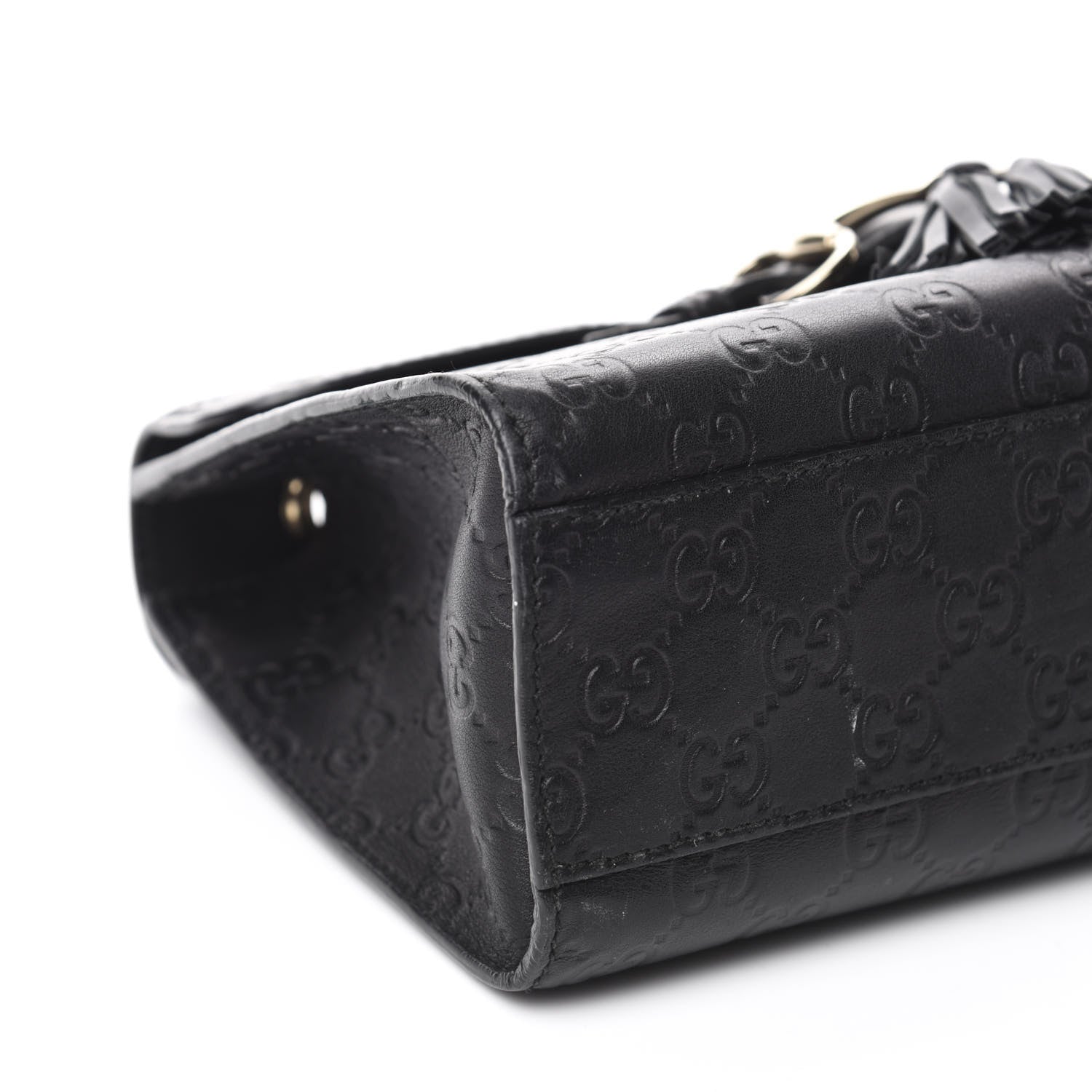 Gucci Guccissima Medium Emily Chain Shoulder Bag Black 6 of 12