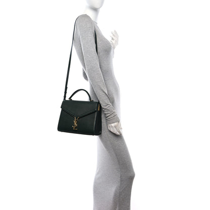 Saint Laurent Grain de Poudre Medium Classic Monogram Cassandra Top Handle Vert Fonce 2 of 11