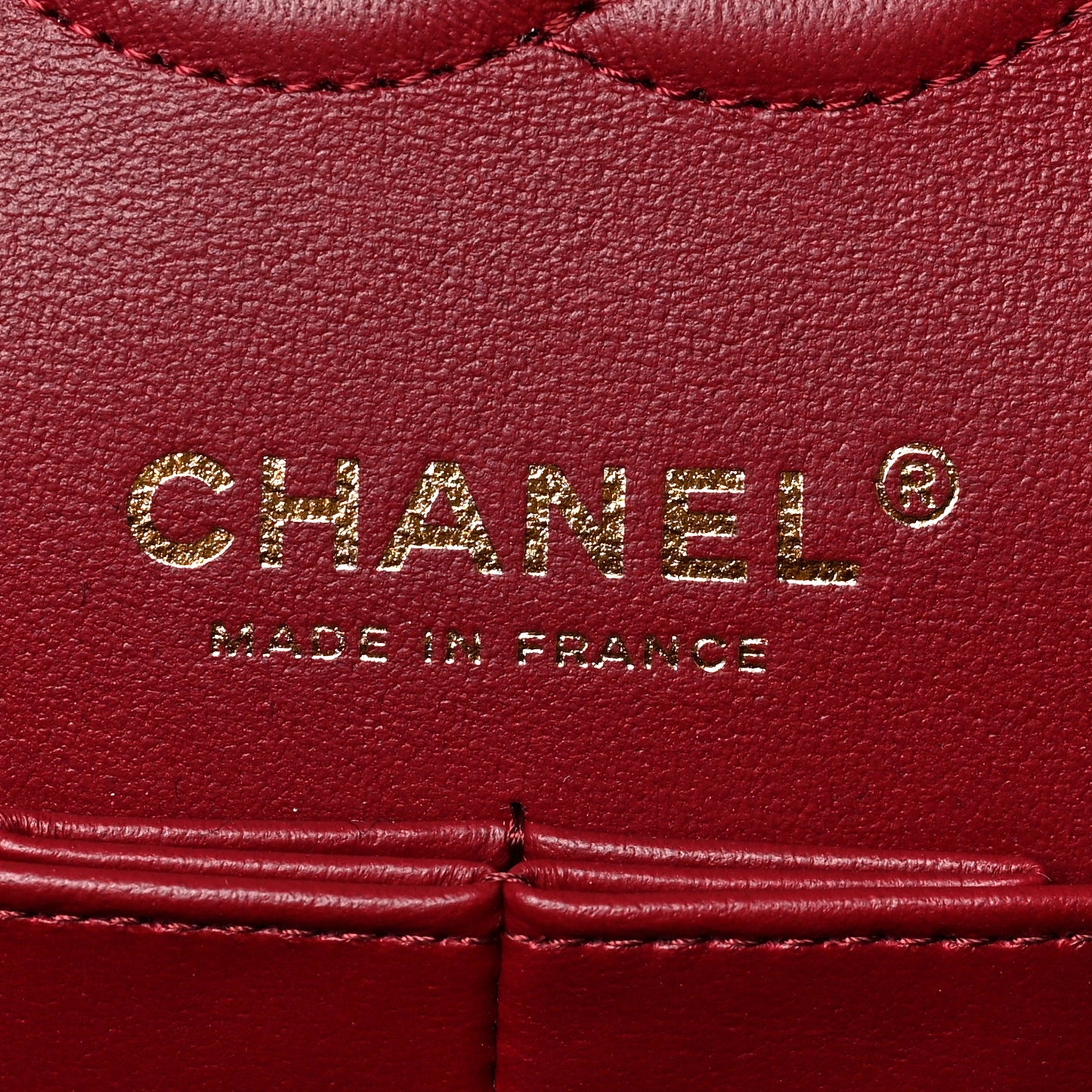 Lambskin Quilted Medium Double Flap Burgundy