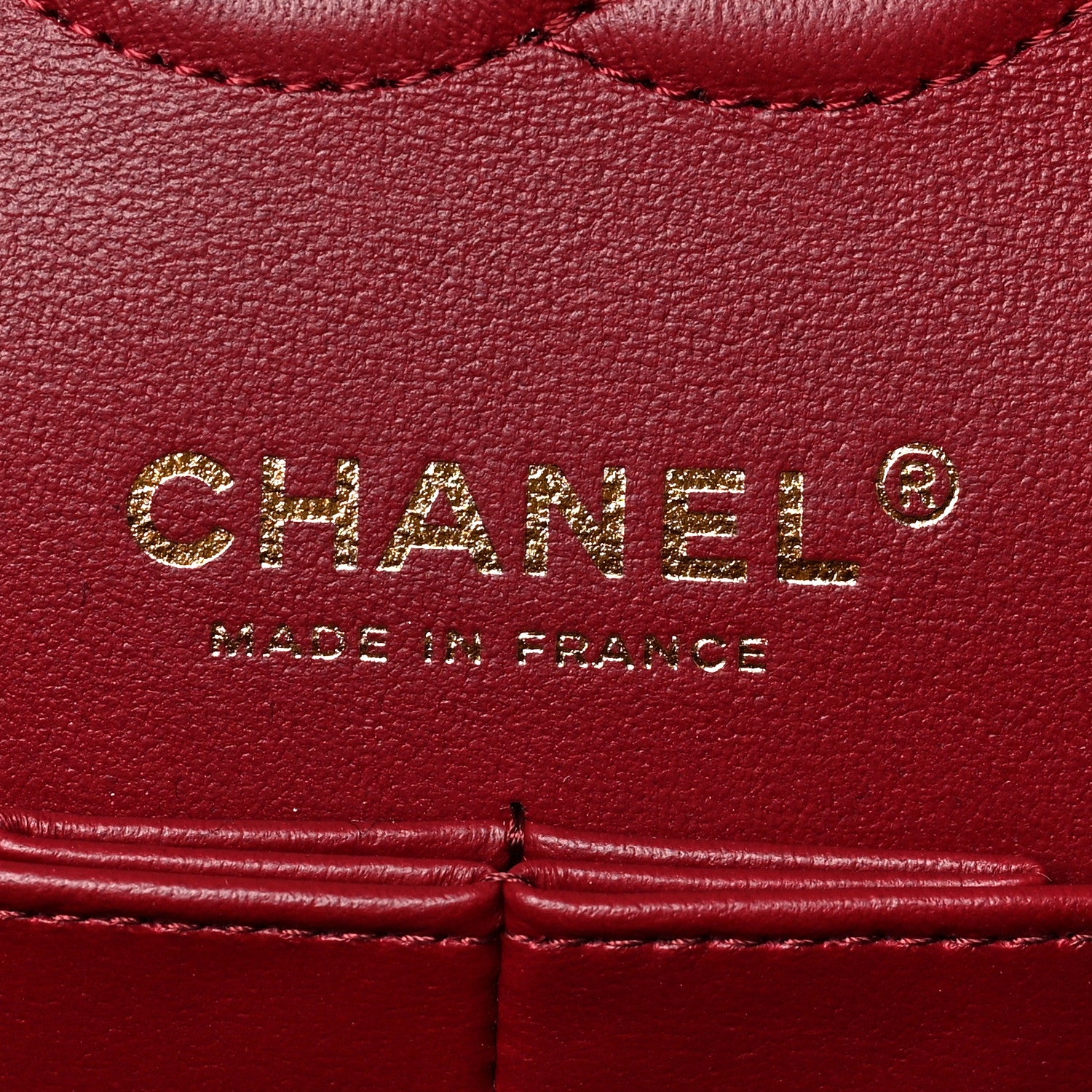 Chanel Lambskin Quilted Medium Double Flap Burgundy 7 of 9