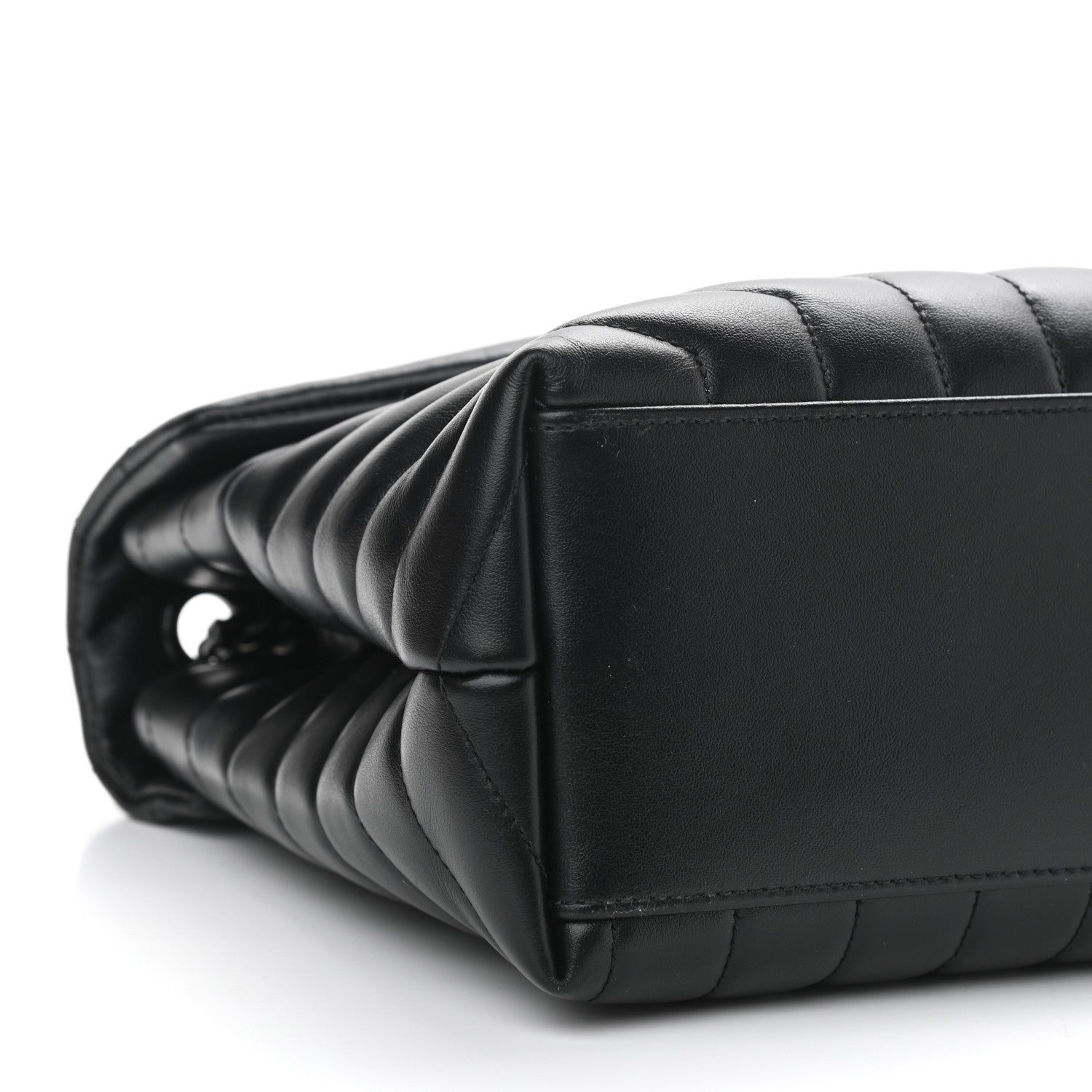Saint Laurent Calfskin Y Quilted Monogram Medium Loulou Chain Satchel Black 9 of 11