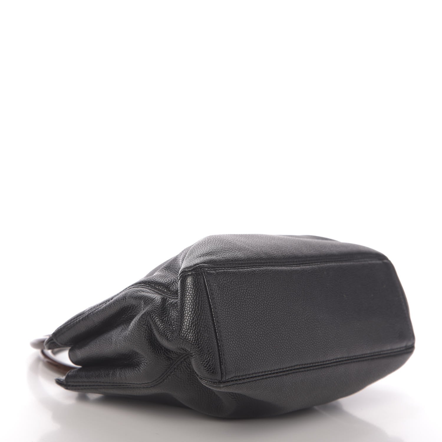 Chanel Caviar Wood Handle Handbag Black 4 of 12