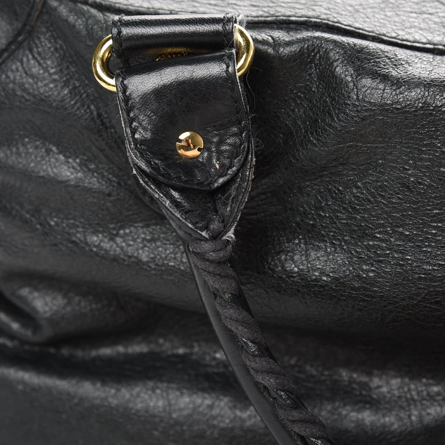 Agneau Giant 21 Gold Hardware Work Black