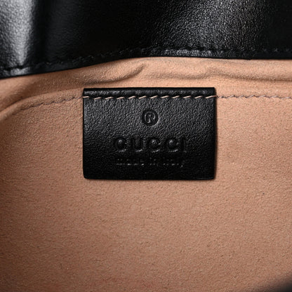 Gucci Calfskin Matelasse Mini GG Marmont Shoulder Bag Black 6 of 14