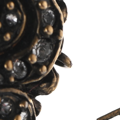 Gucci Metal Crystal Lion Head Bracelet S Aged Gold 6 of 8