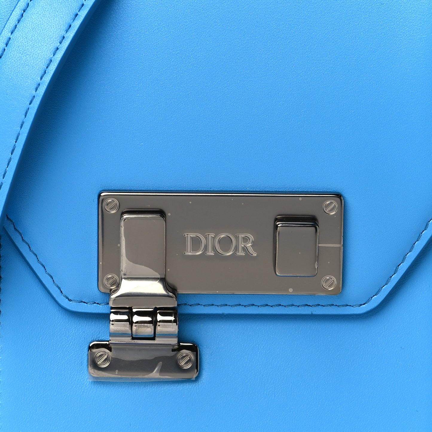 Smooth Calfskin Vertical Pouch Blue