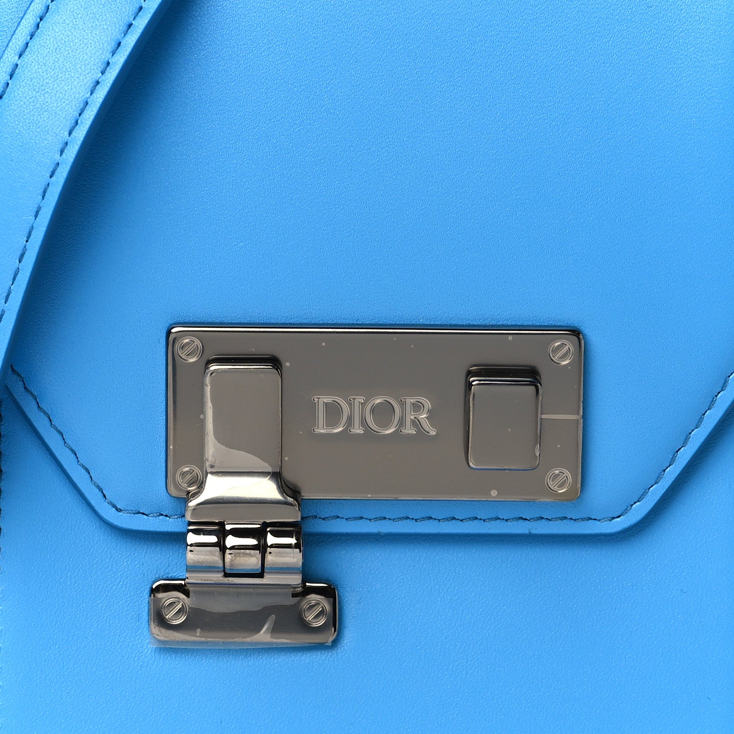 Christian Dior Smooth Calfskin Vertical Pouch Blue 7 of 9