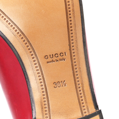 Gucci Calfskin Womens Jordaan Loafers 38.5 Hibiscus Red 6 of 9