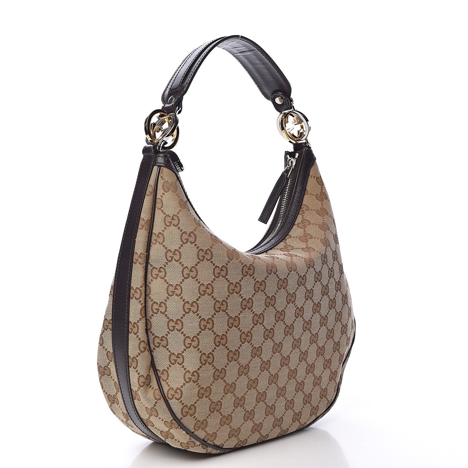 Gucci Monogram Medium GG Twins Hobo Black 3 of 13