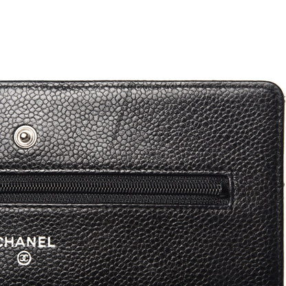Chanel Caviar Quilted Wallet On Chain WOC Black 9 of 12