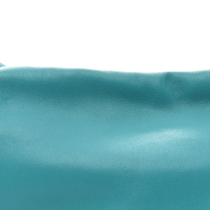 Loewe Mellow Nappa Medium Donut Chain Flamenco Knot Clutch Deep Turquoise 8 of 10