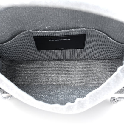 Alexander Wang Metallic Ribbed Knit Small Ryan Bag Silver 5 of 9