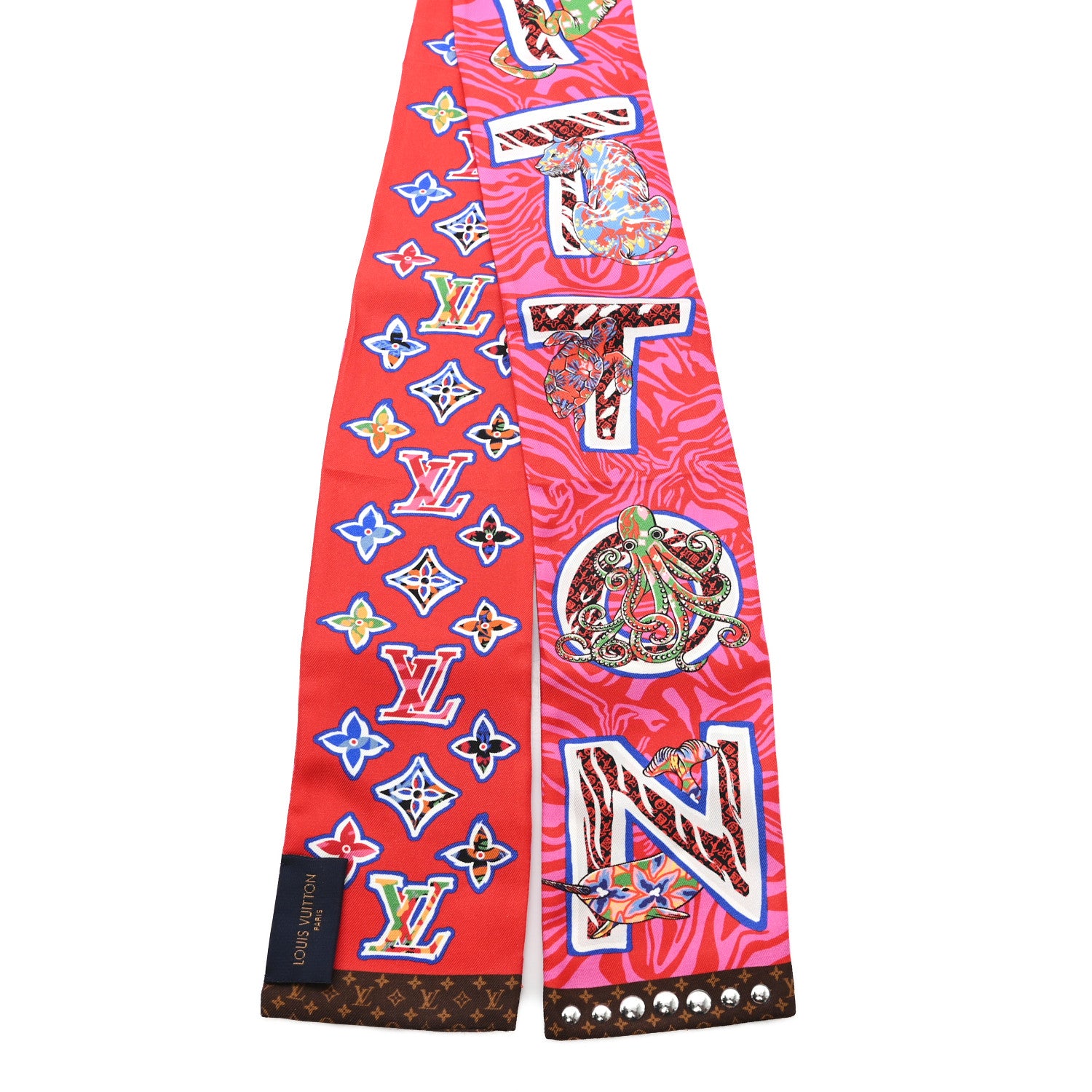 Louis Vuitton Silk Monogram ABC Bandeau Rose Pop 2 of 3