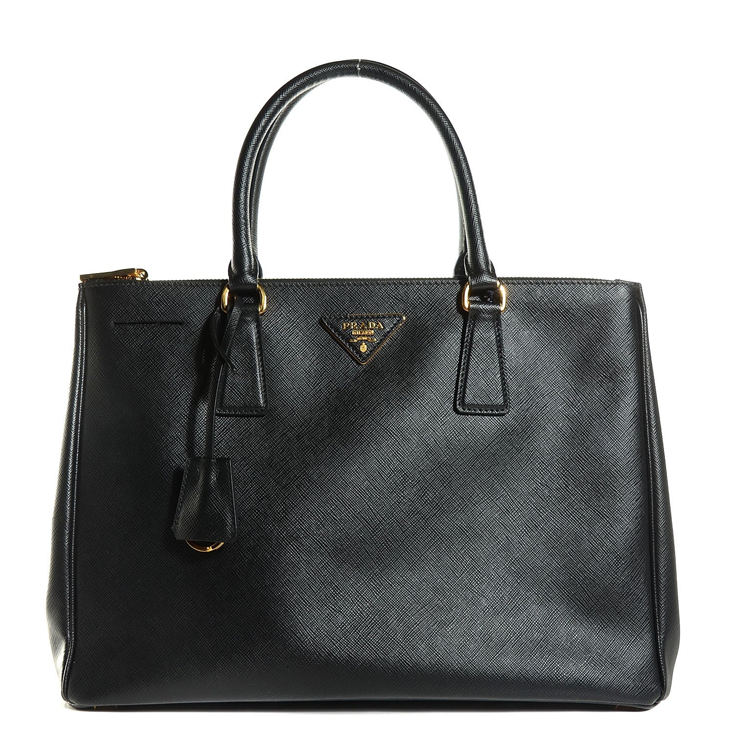 Prada Saffiano Lux Medium Double Zip Tote Nero Black 1 of 11