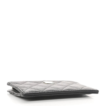 Chanel Caviar Quilted CC Zip Card Holder Black 4 of 8