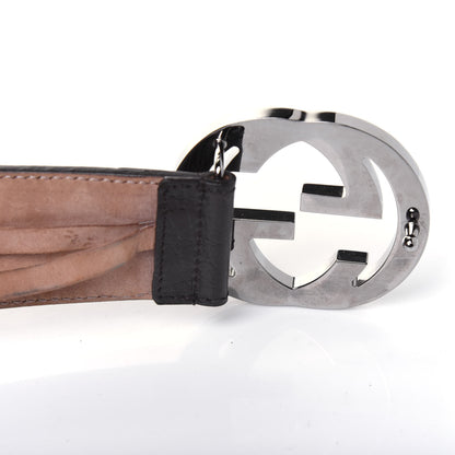 Gucci Calfskin Web Interlocking G Belt 105 42 Dark Brown 8 of 9