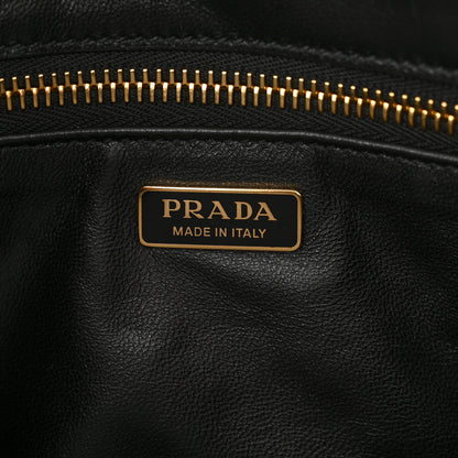 Prada Calfskin Soft Sound Charms Shoulder Bag Black 6 of 10