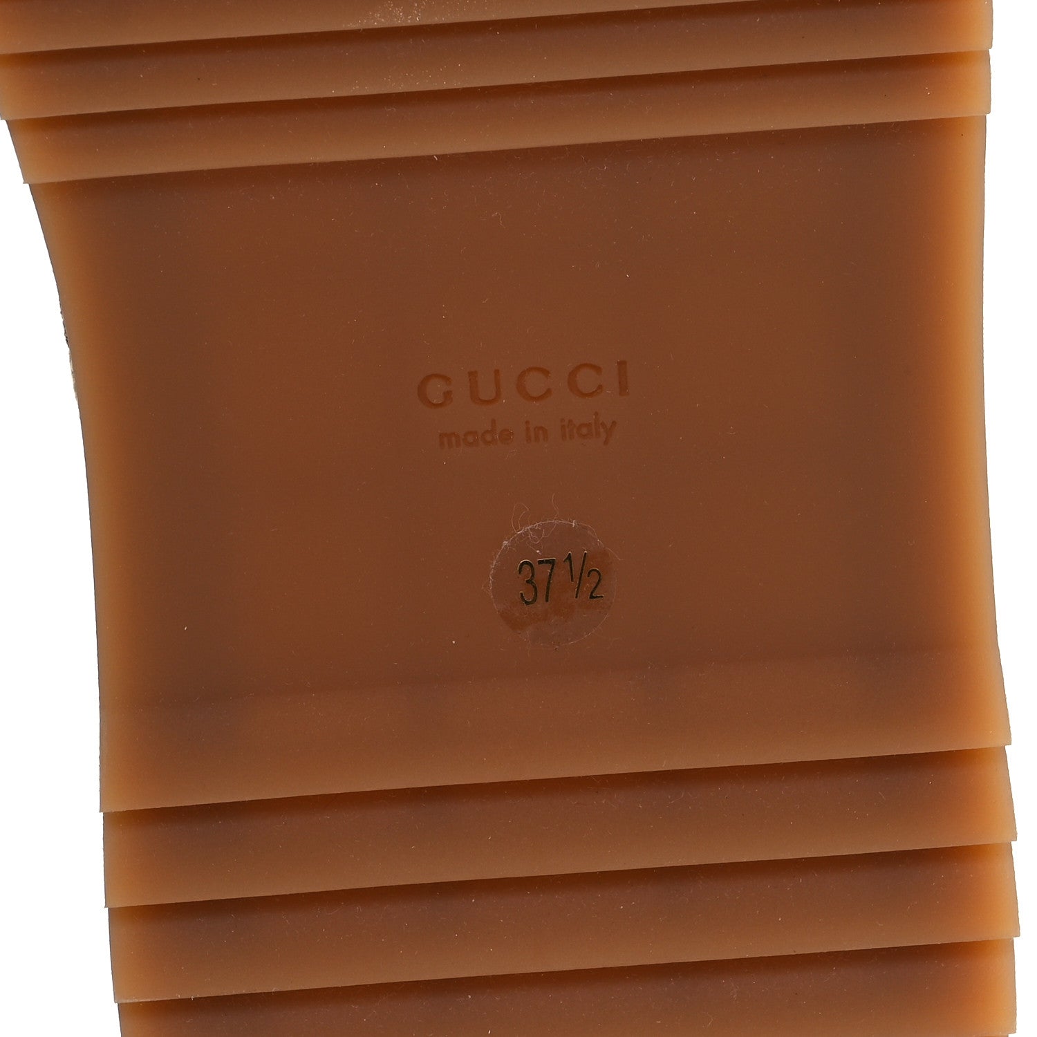 Gucci Canvas GG Monogram Angelina Platform Slide Sandals 37.5 Beige Ruggine 8 of 10