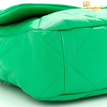 Chanel Lambskin Quilted Large Chanel 19 Flap Green 9 of 10
