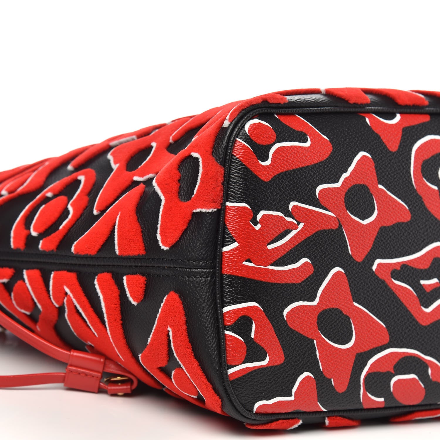 Louis Vuitton X UF Tufted Monogram Neverfull MM Black Red 8 of 10