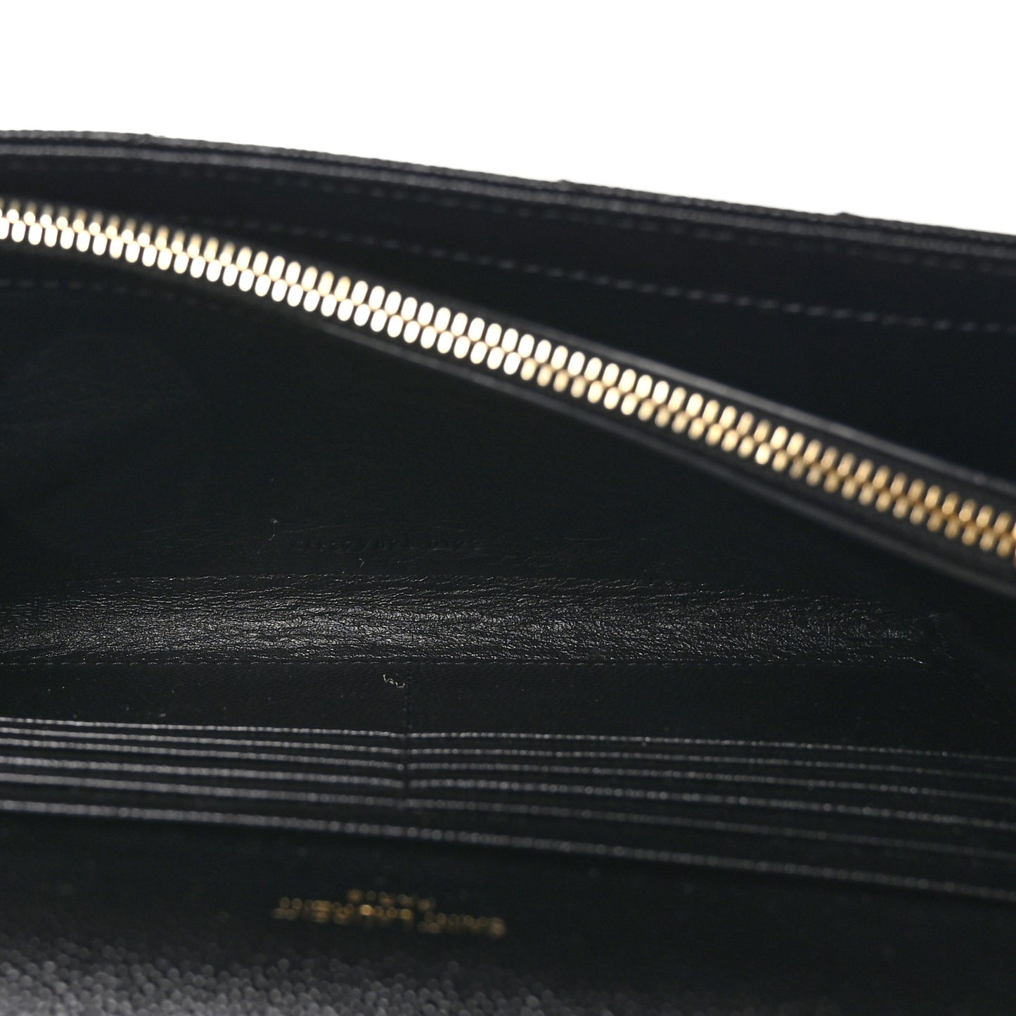 Grain De Poudre Matelasse Chevron Monogram Chain Wallet Black