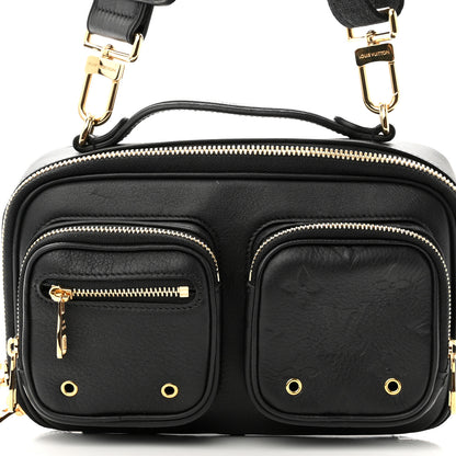 Louis Vuitton Calfskin Monogram Embossed Utility Crossbody Black 7 of 9
