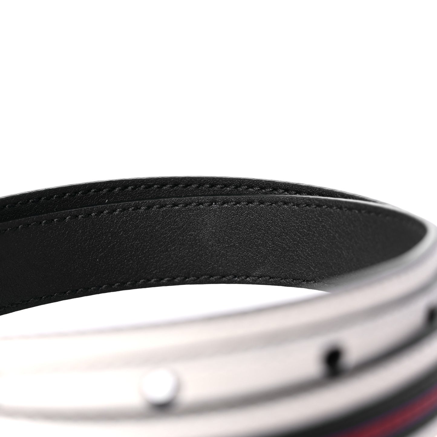 Calfskin 20mm Torchon Double G Sylvie Belt 95 38 Off White Blue Red