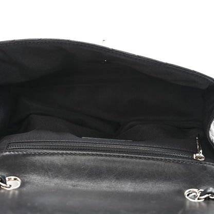 Chanel Lambskin Surpique Chevron Medium Single Flap Black 5 of 12