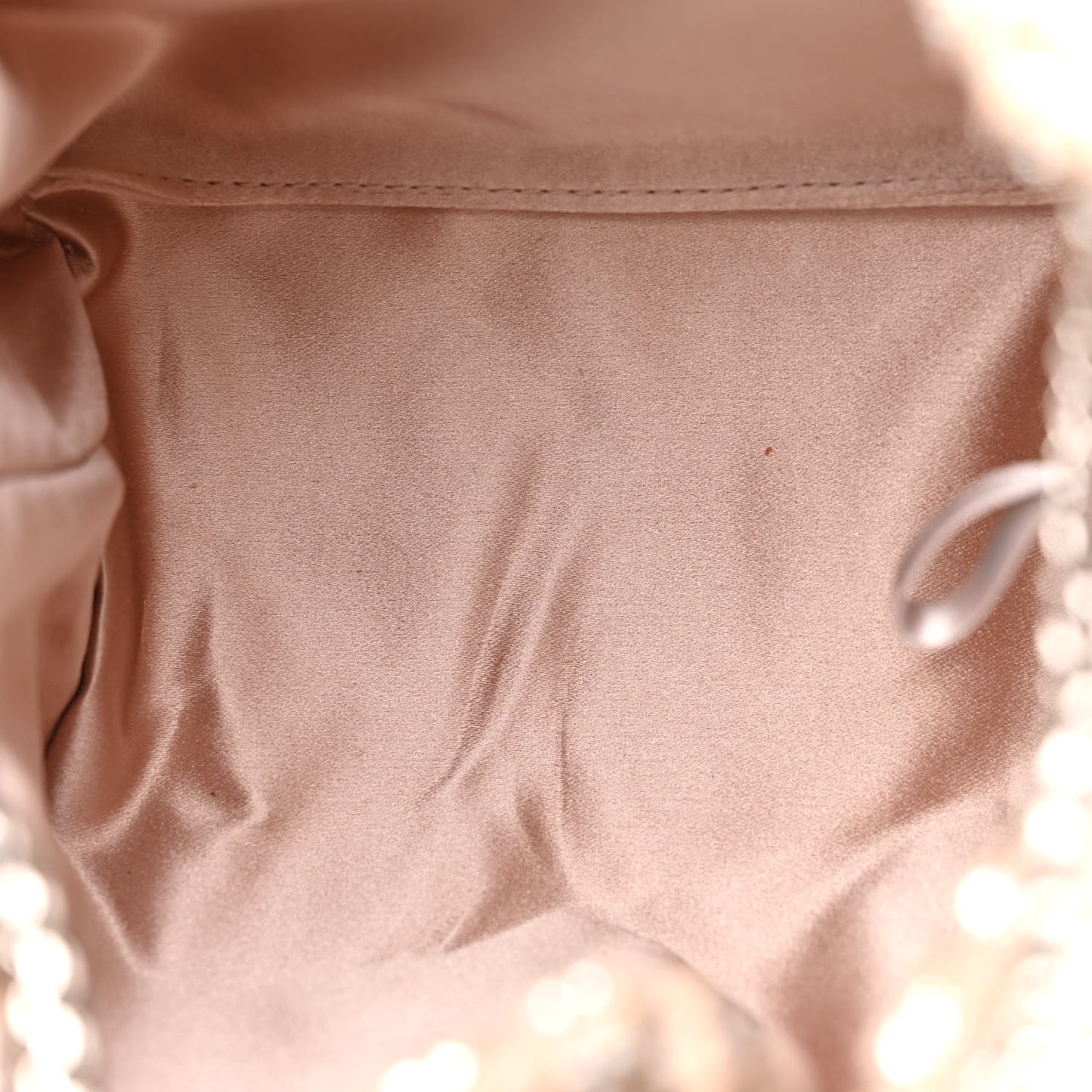Suede Mesh Crystal Embellished Stripe Bon Bon Bucket Bag Macaron Mix