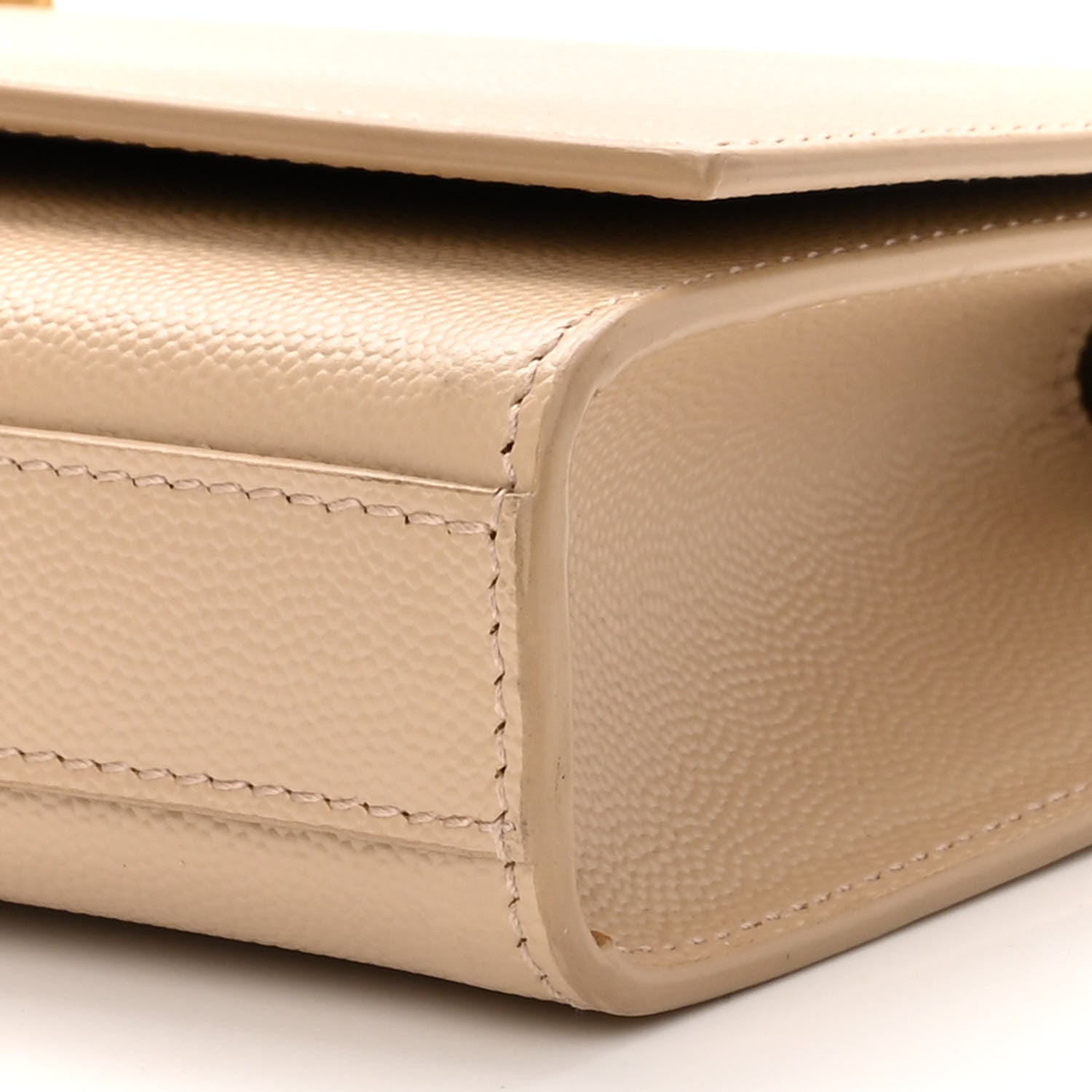 Saint Laurent Grain De Poudre Classic Monogram Cassandre Clutch Nude 10 of 10
