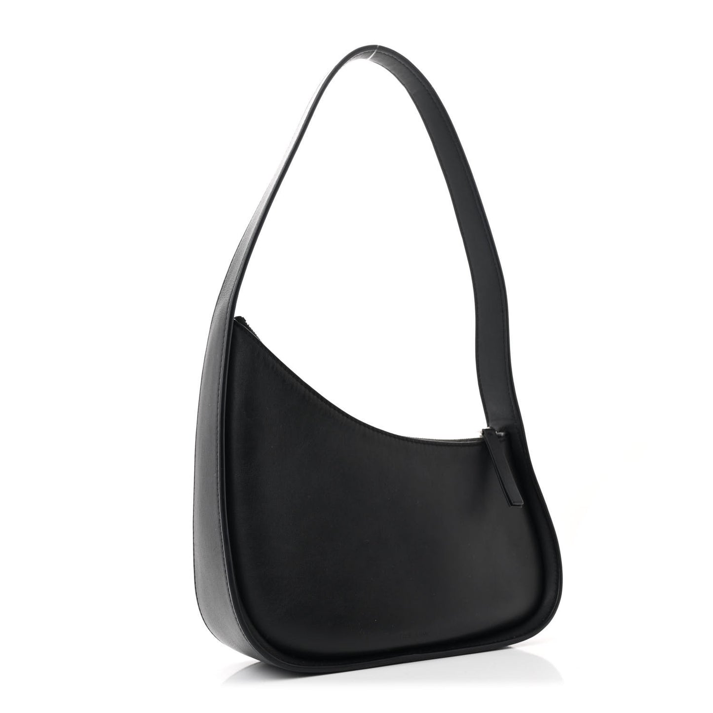 Smooth Calfskin Half Moon Shoulder Bag Black