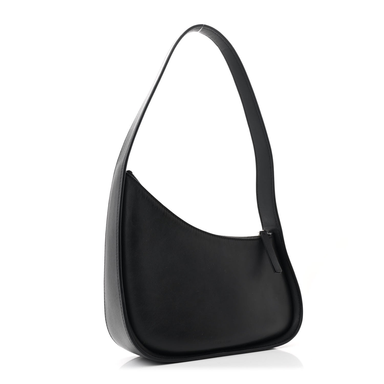 The Row Smooth Calfskin Half Moon Shoulder Bag Black 3 of 9